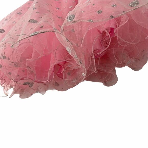 Milano Formals Pink Sequined Strapless Dress Prom - Picture 6 of 10